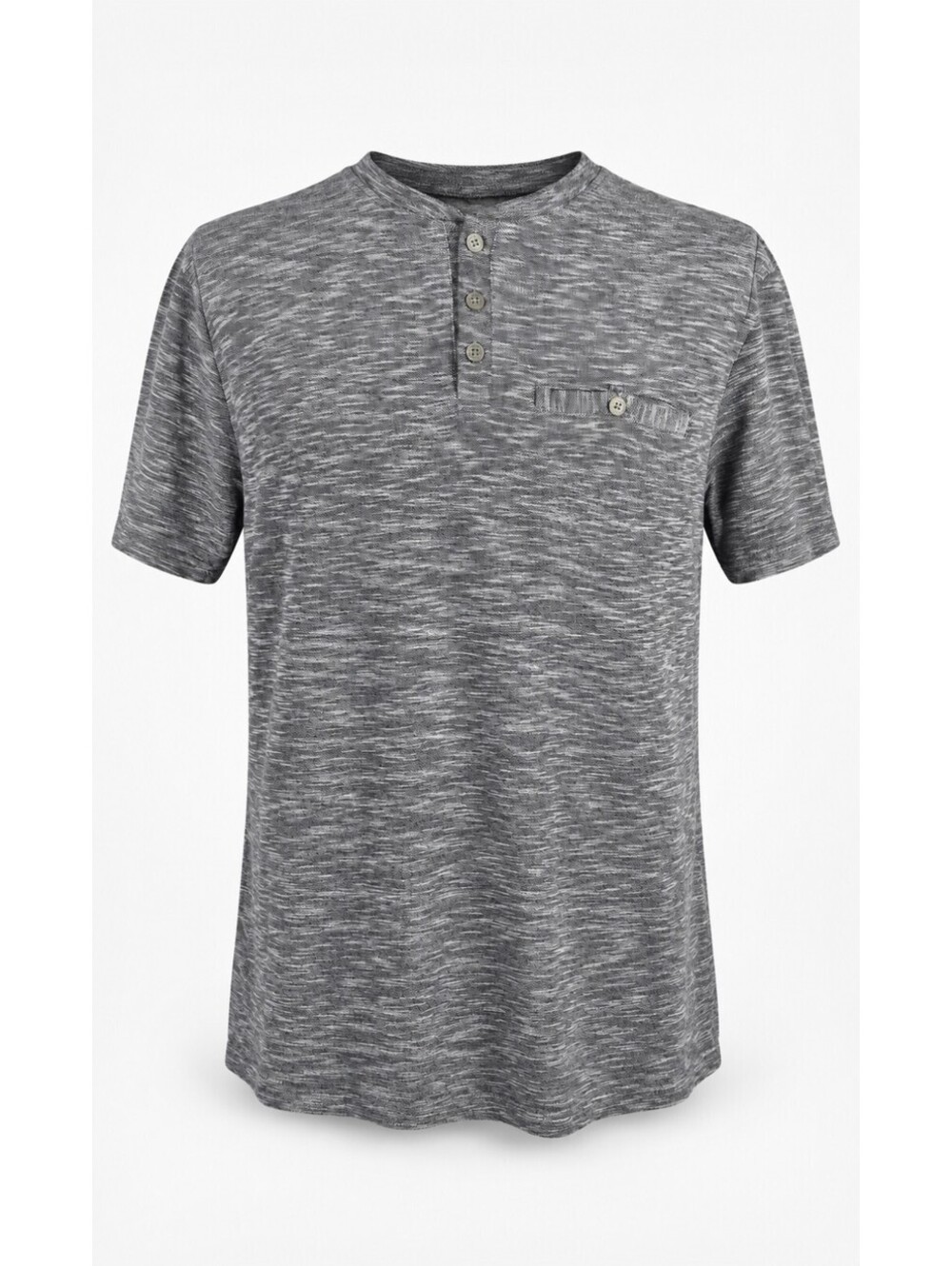 Alexander Julian Men’s Large Gray Heather Henley Polo Shirt